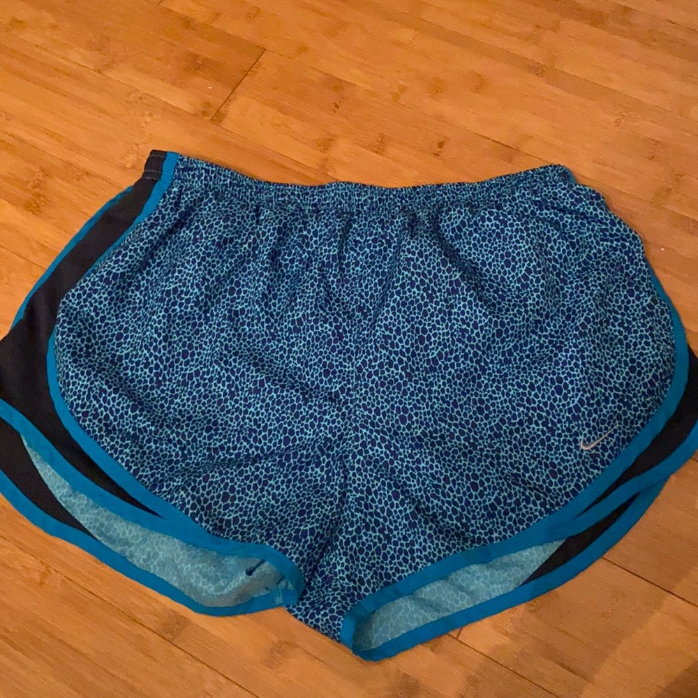Leopard Print Blue Nike shorts